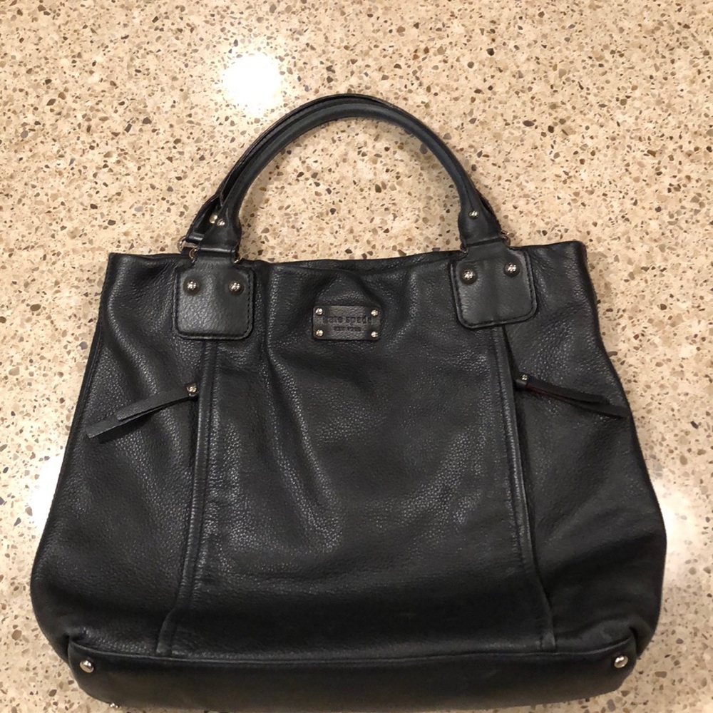 Kate Spade black leather shoulder bag